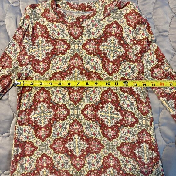 O'Neill Long Sleeve Patterned Shift Boho Mini Dress Women XS - Picture 6 of 9